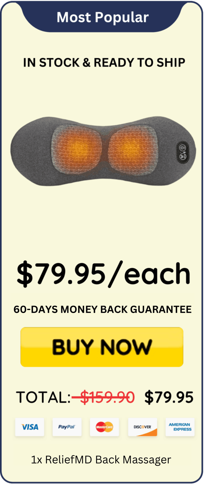 ReliefMD Back Massager offer price 